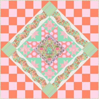 PRE-ORDER MAY 2024 Tula Pink ROAR! Aster Persimmon Quilt Kit £120 by FreeSpirit Fabrics