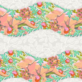 PRE-ORDER MAY 2024 Tula Pink ROAR! Trifecta Blush Cotton Fabric