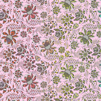 PRE-ORDER MAY 2024 Tula Pink ROAR! Wild Vine Blush Cotton Fabric