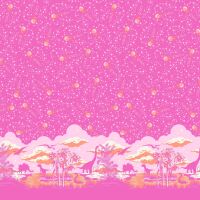 Tula Pink ROAR! Meteor Showers Blush Cotton Fabric - Double Border Selvedge Print