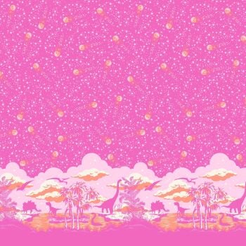 PRE-ORDER MAY 2024 Tula Pink ROAR! Meteor Showers Blush Cotton Fabric - Double Border Selvedge Print
