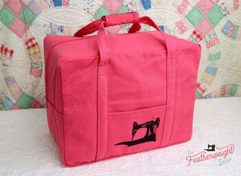 The Featherweight Shop Tote Bag for Vintage Singer Featherweight Case or Tools & Accessories - Betty's Strawberry Pink