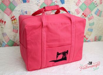 The Featherweight Shop Tote Bag for Vintage Singer Featherweight Case or Tools & Accessories - Betty's Strawberry Pink