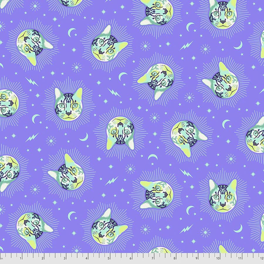 FULL BOLT 13.7m Tula Pink Curiouser Cheshire Cat Daydream Cotton Fabric - S