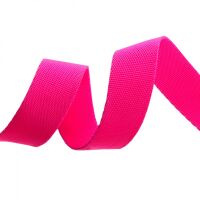 Tula Pink Webbing - 1" Cosmic Pink Everglow by Renaissance Ribbons sold per yard