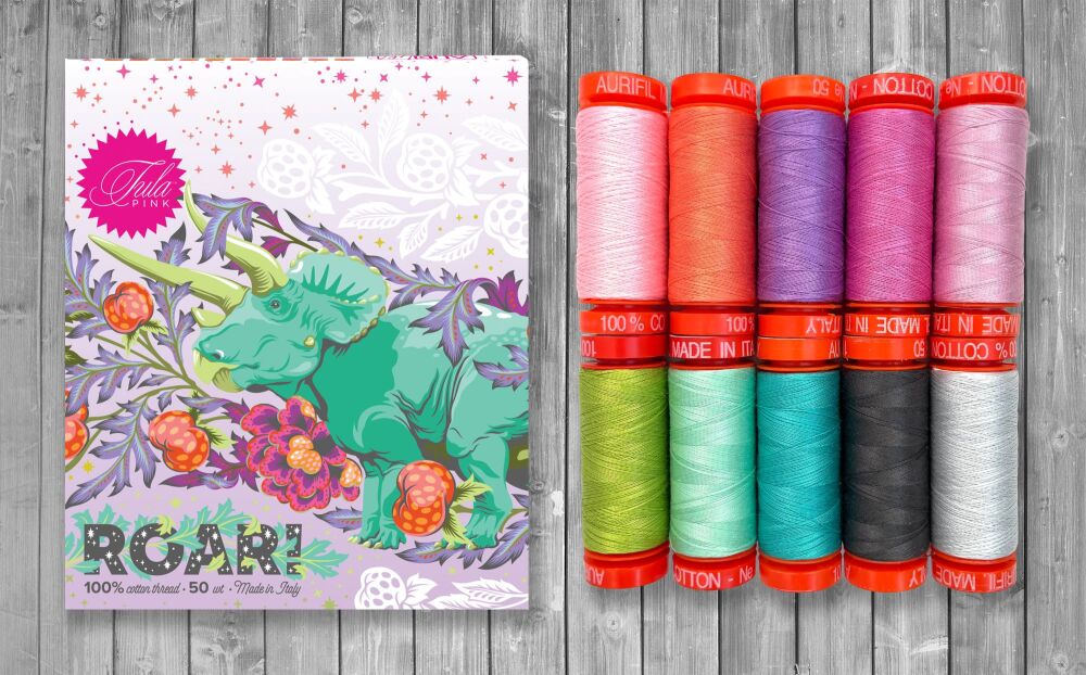 ORDER SEPARATELY - PRE-ORDER APRIL 2024 Tula Pink ROAR! Collection Aurifil 