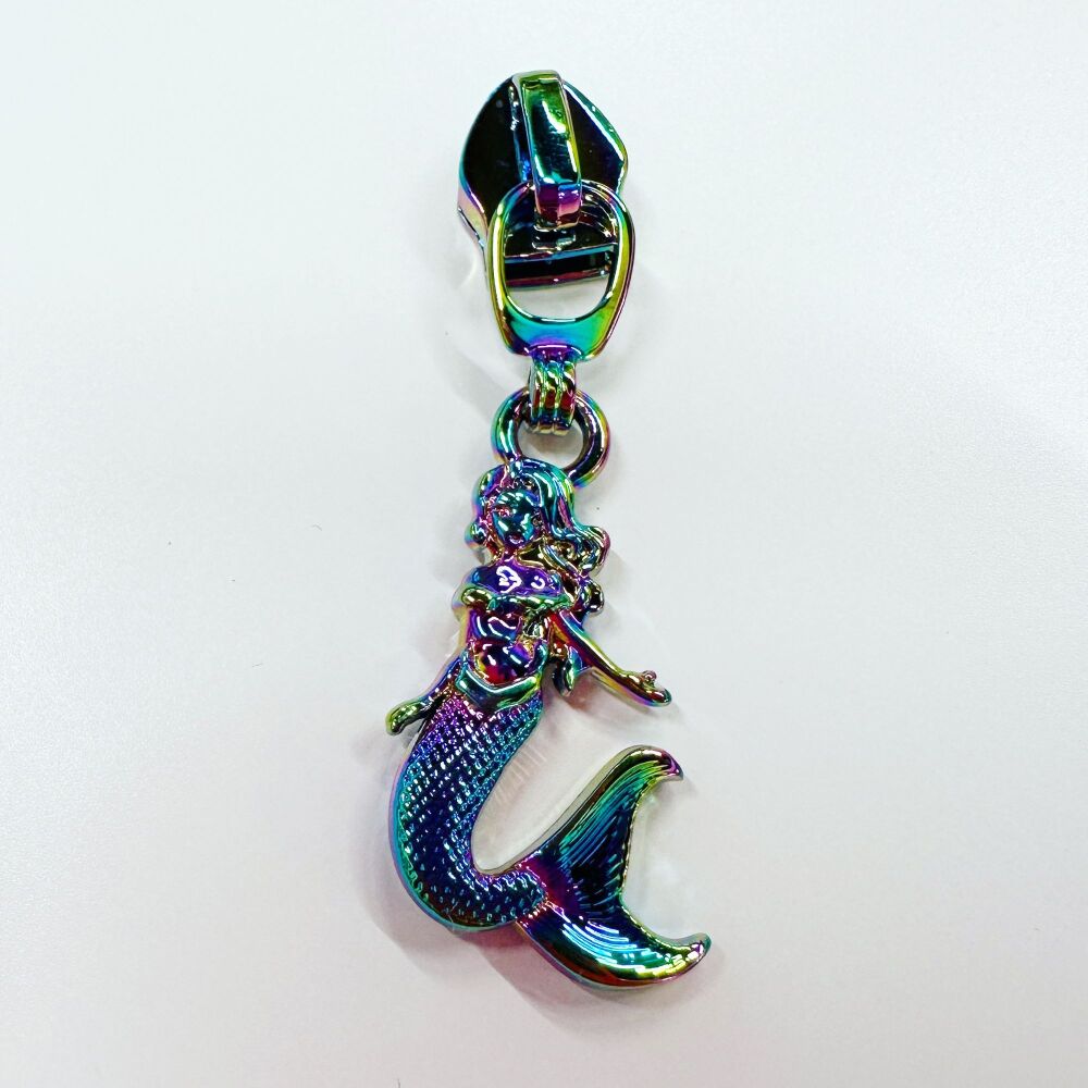 Sew Lovely Jubbly Rainbow Mermaid #5 Zipper Pulls - Pack of 5