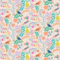 Songbird by Bethan Janine Leafy Tendrils on Blush 2418 Dashwood Cotton Fabric