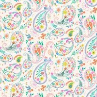 Songbird by Bethan Janine Paisley Ecru 2421 Dashwood Cotton Fabric