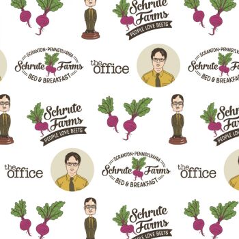 DESTASH 33cm The Office An American Workplace Dwight Schrute Beet Farm TV Show Classic Television Cotton Fabric