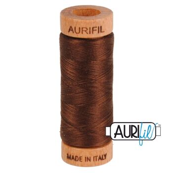 Aurifil 80wt Cotton Thread 274m 2360 Chocolate Brown