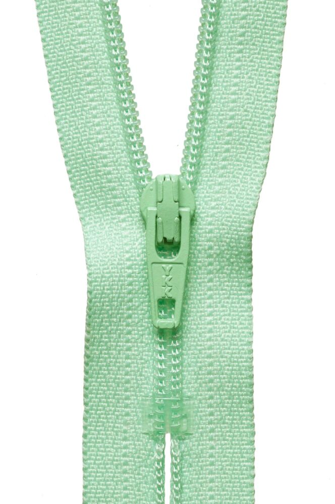 YKK Nylon Light-Weight Closed End Zip 25cm 10" Pouch Zipper Zip - Mint 871