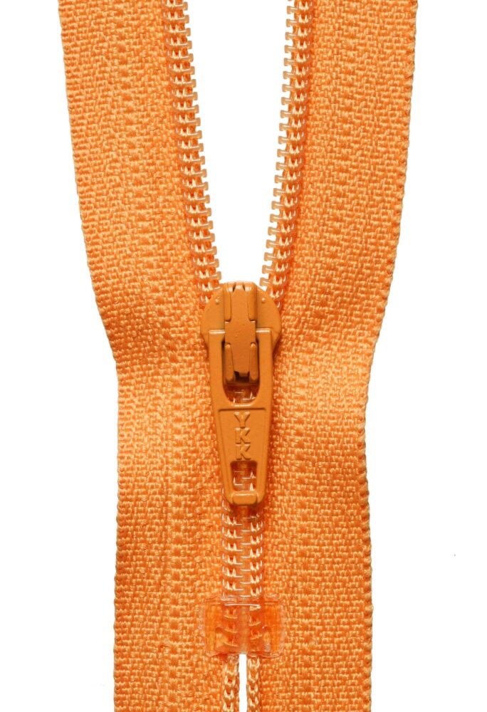 YKK Nylon Light-Weight Closed End Zip 25cm 10" Pouch Zipper Zip - Dark Peach 043