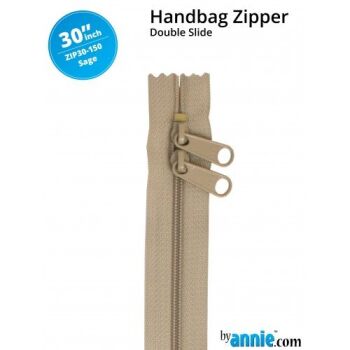 By Annie 30" Handbag Zipper Double Slide Sage Zip