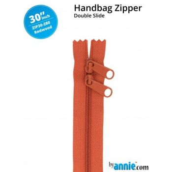 By Annie 30" Handbag Zipper Double Slide Redwood Zip