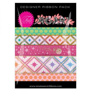 Tula Pink ROAR! Blush Designer Renaissance Ribbons Pack