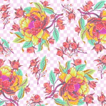 PRE-ORDER NOVEMBER 2024 Tula Pink Untamed Peony For Your Thoughts Lunar Cotton Fabric
