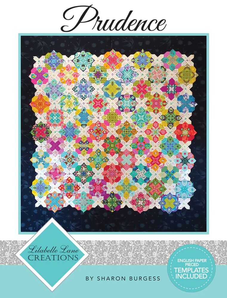 Lilabelle Lane Creations Prudence Quilt Pattern, Complete EPP English Paper Piecing Paper Piece & Template Pack