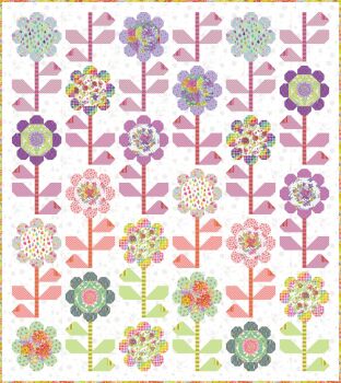 ORDER SEPARATELY PRE-ORDER NOVEMBER 2024 Tula Pink Untamed Blooming Bouquet Light Quilt Kit £295 - Pattern available online from FreeSpirit Fabrics