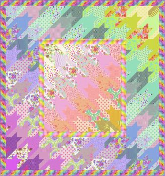 ORDER SEPARATELY PRE-ORDER NOVEMBER 2024 Tula Pink Untamed Rainbow Regalia Quilt Kit £270 - Pattern available online from FreeSpirit Fabrics