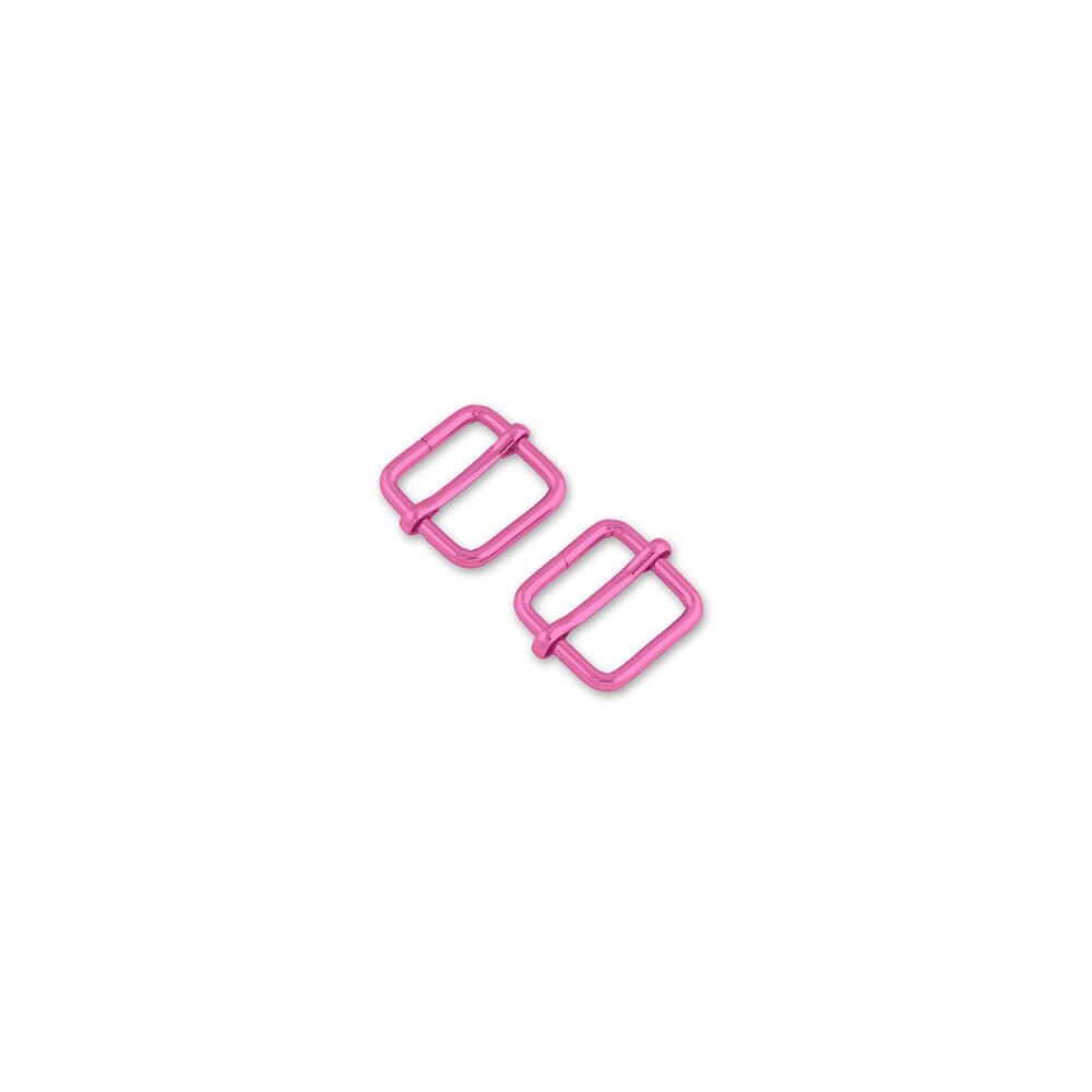 Tula Pink 0.75" 3/4 inch Slider Buckles Pink Bag Purse Making Hardware by Sallie Tomato - Pack of 2
