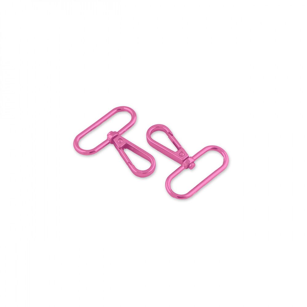Tula Pink 1.5" Swivel Snap Hooks Pink Bag Purse Making Hardware by Sallie Tomato - Pack of 2