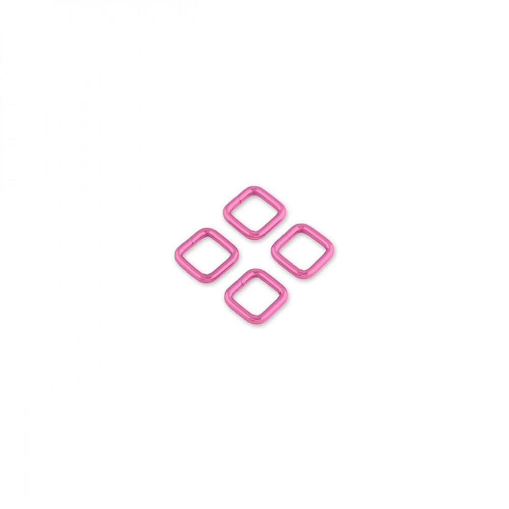 Tula Pink 0.5" 1/2 inch Rectangle Rings Pink Bag Purse Making Hardware by Sallie Tomato - Pack of 4
