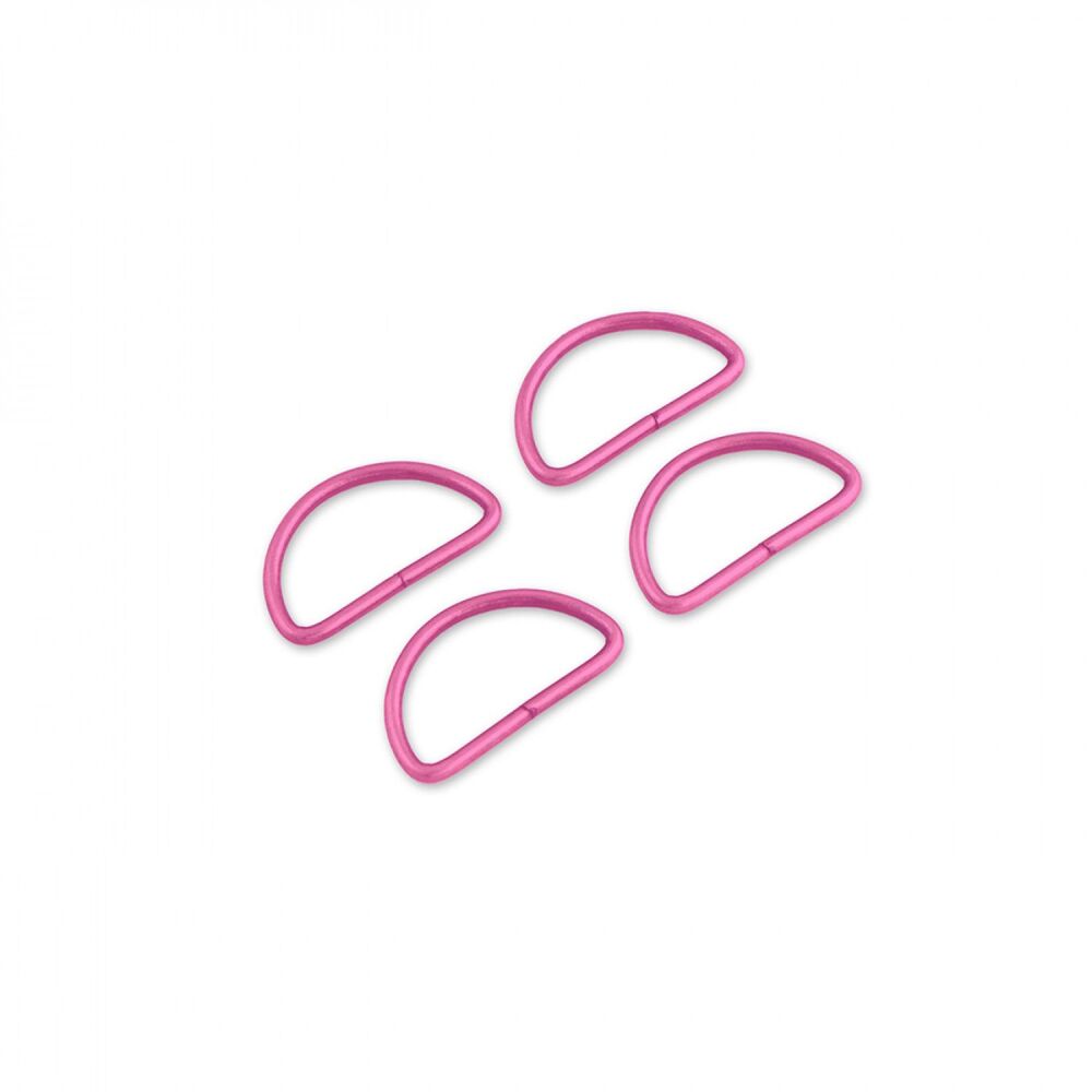 Tula Pink 1.5" D Rings Pink Bag Purse Making Hardware by Sallie Tomato - Pack of 4