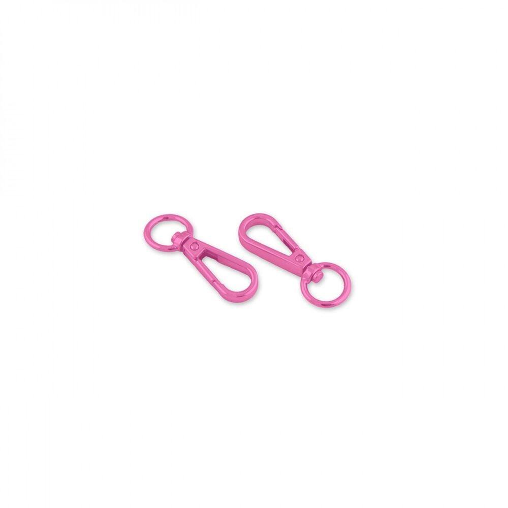 Tula Pink 0.5" 1/2 inch Swivel Snap Hooks Pink Bag Purse Making Hardware by Sallie Tomato - Pack of 2