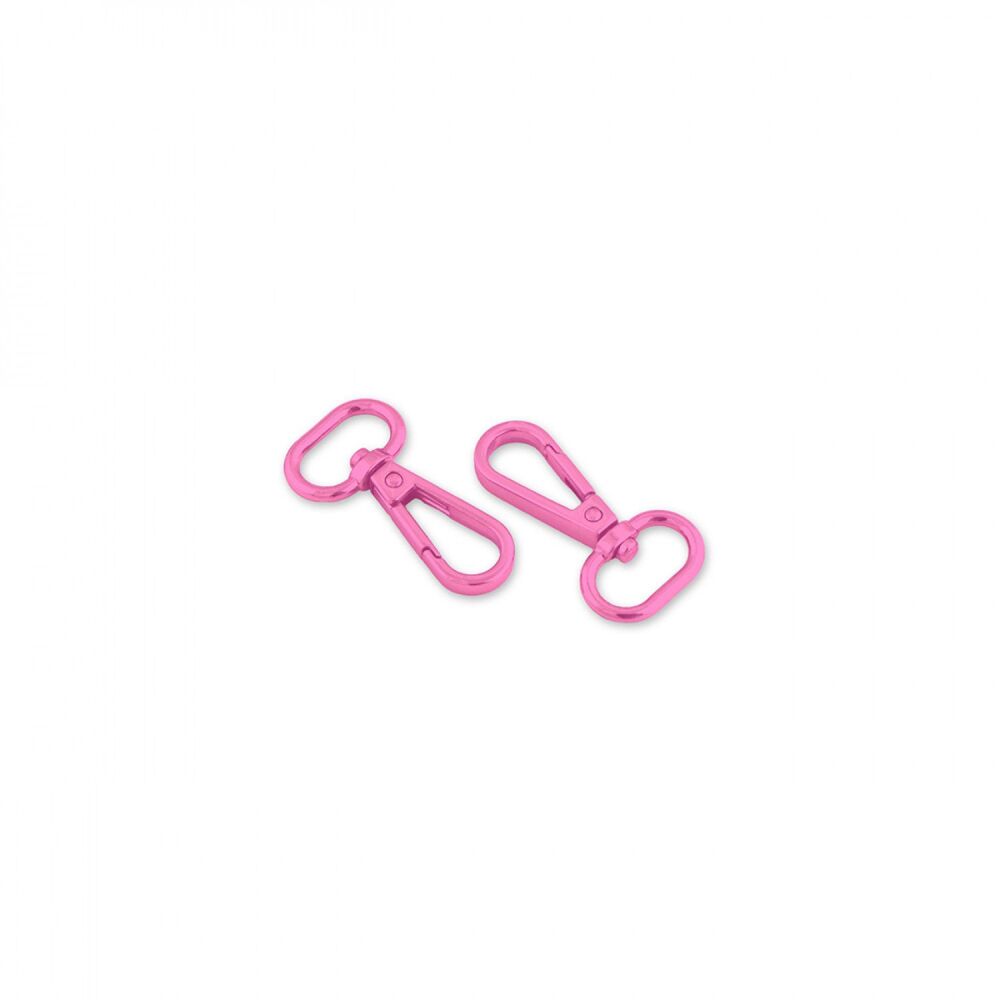 Tula Pink 0.75" 3/4 inch Swivel Snap Hooks Pink Bag Purse Making Hardware by Sallie Tomato - Pack of 2