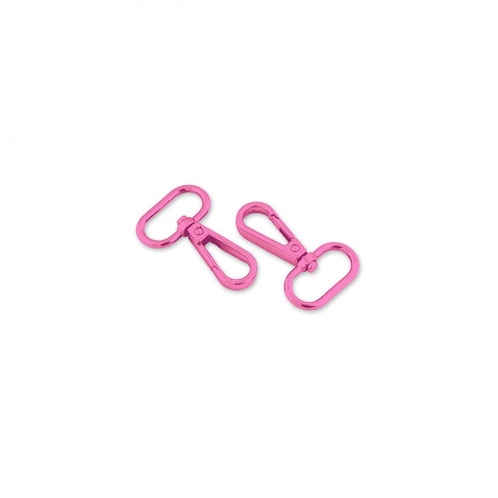 Tula Pink 1" Swivel Snap Hooks Pink Bag Purse Making Hardware by Sallie Tomato - Pack of 2