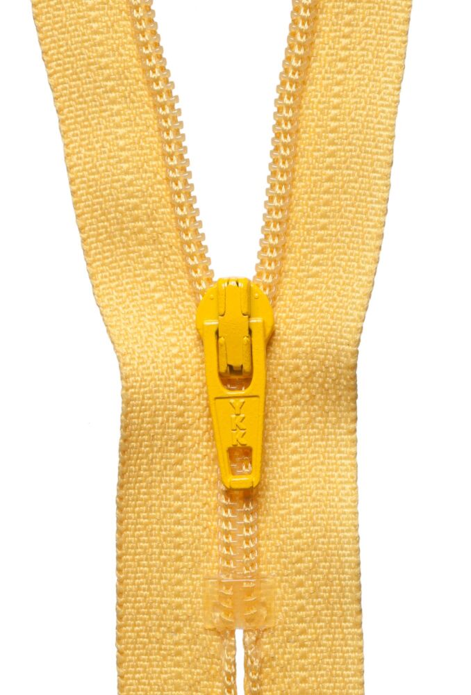 YKK Nylon Light-Weight Closed End Zip 25cm 10" Pouch Zipper Zip - Yellow Gold 001