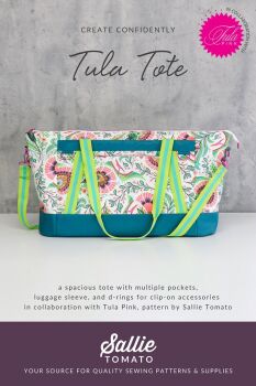 Tula Pink Tula Tote Bag Paper Pattern by Sallie Tomato