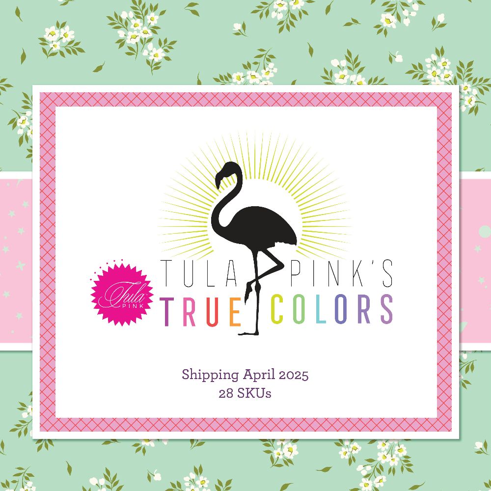 PRE ORDER APRIL 2025 - True Colors 2025 - On The Grid Mysterious - Tula Pink -  PER QUARTER METRE / 10