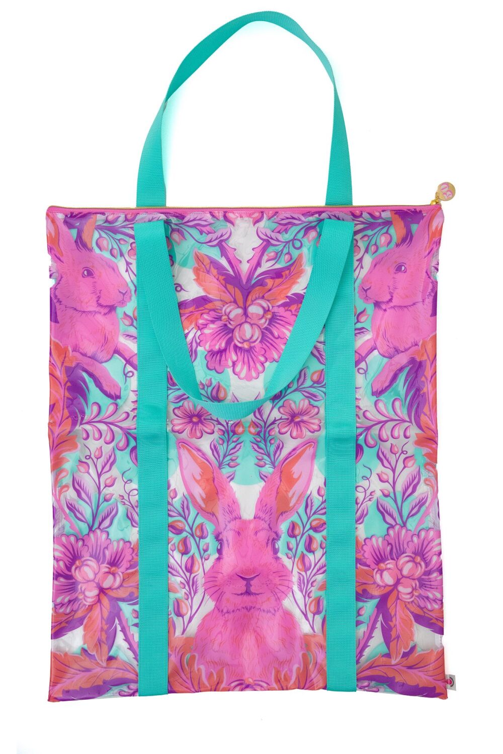 ORDER SEPARATELY HARDWARE PRE ORDER APRIL 2025 Tula Pink Hoppy Go Lucky Extra Large Vinyl Tote Project Pouch Bag