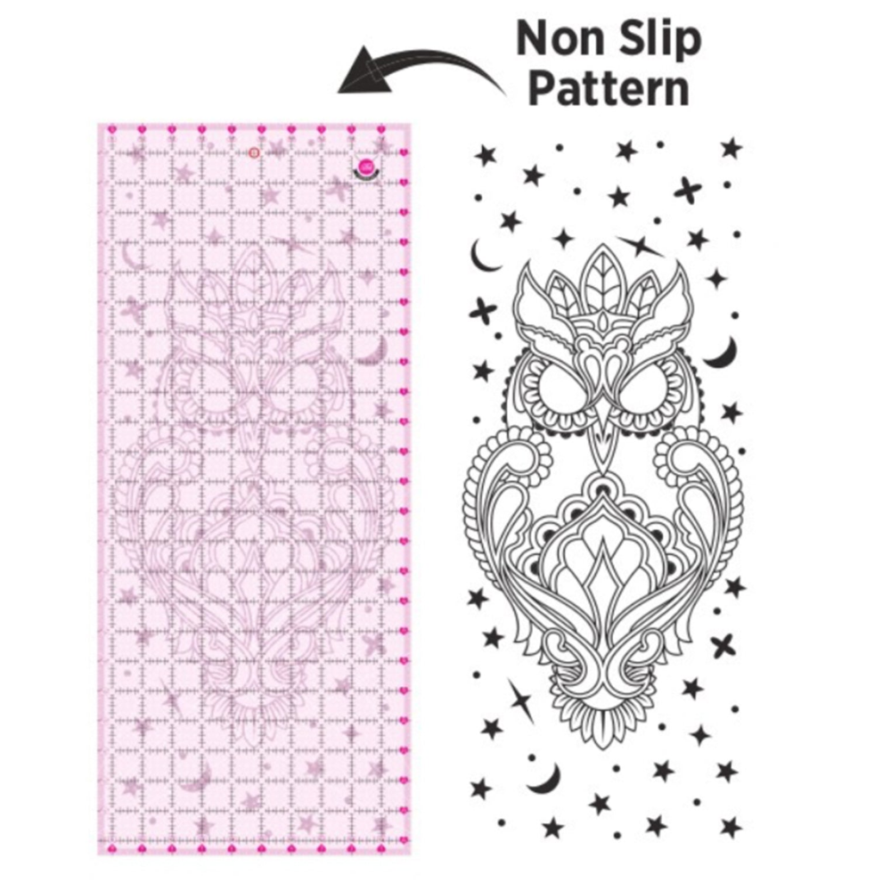 ORDER SEPARATELY HARDWARE - PRE-ORDER APRIL 2025 Tula Pink Hootie Patootie 10.5" x 24.5" Non Slip Ruler - Owl