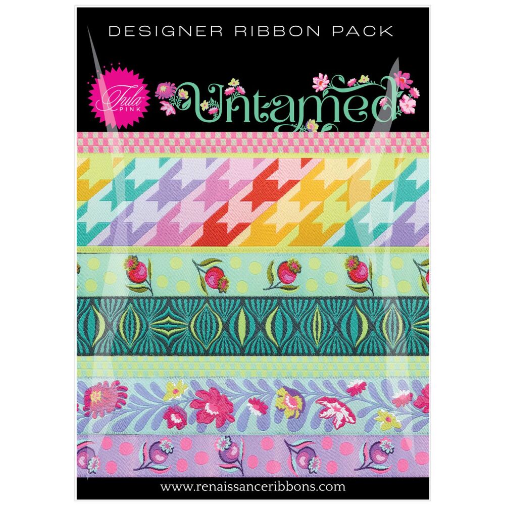 Tula Pink Untamed Designer Ribbon Pack - Moonbeam 7 yard Pack