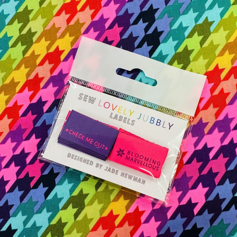 LIMITED EDITION Sew Lovely Jubbly Side Neon Side Seam Labels Mix Pack - Che