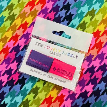 LIMITED EDITION Sew Lovely Jubbly Neon Side Seam Labels Mix Pack - Check Me Out and Blooming Marvellous