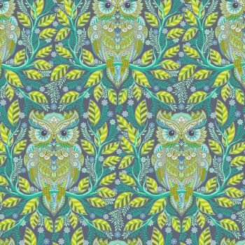 PRE-ORDER FMF MAY 2025 Tula Pink Full Moon Forest II Hootie Patootie Starlight Cotton Fabric per metre