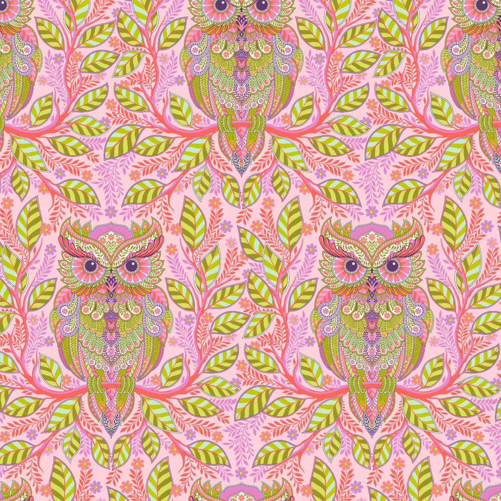 PRE-ORDER FMF MAY 2025 Tula Pink Full Moon Forest II Hootie Patootie Honey Cotton Fabric per metre