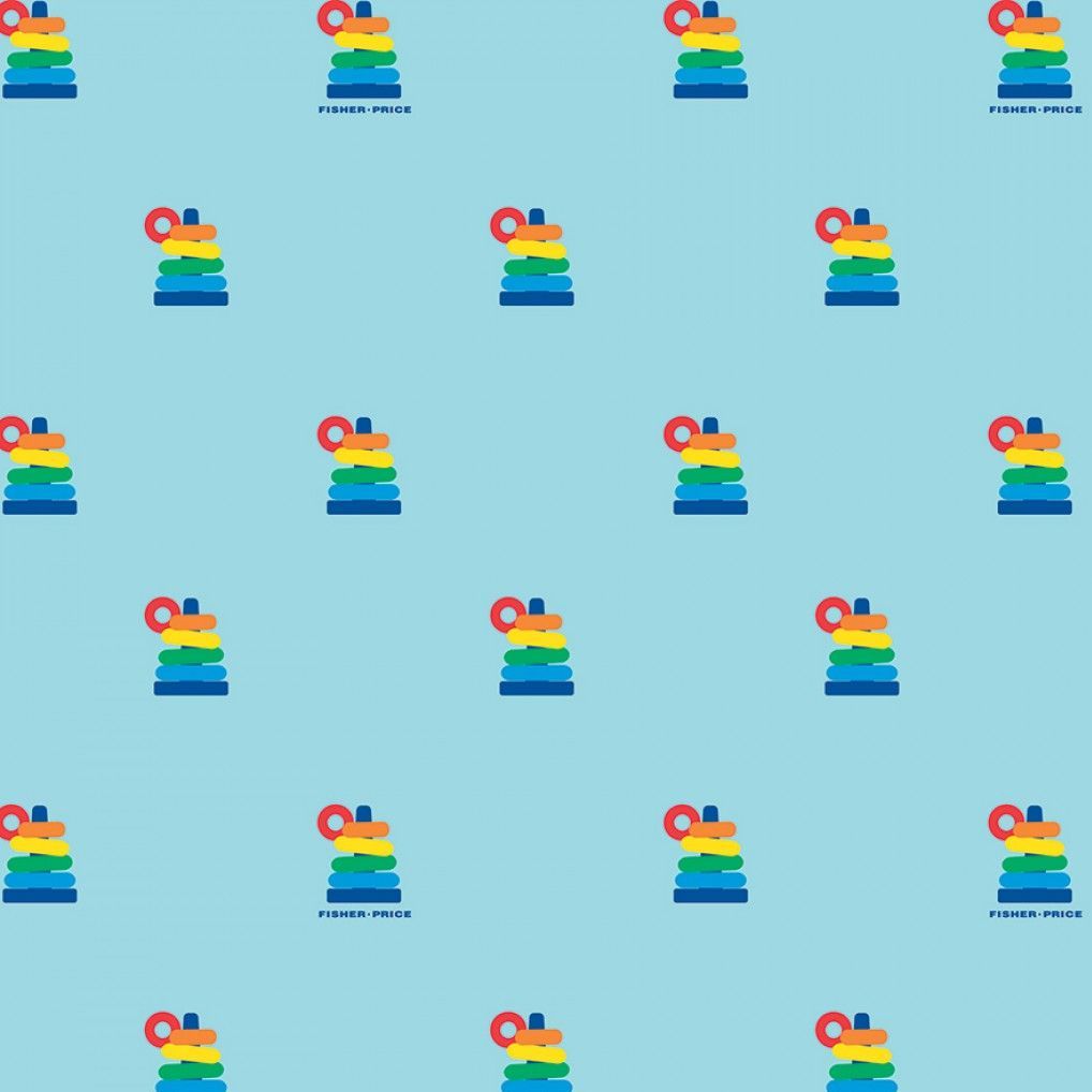DESTASH 90cm Fisher Price Rock-A-Stack Toy Rainbow Ring Stacker Cotton Fabric