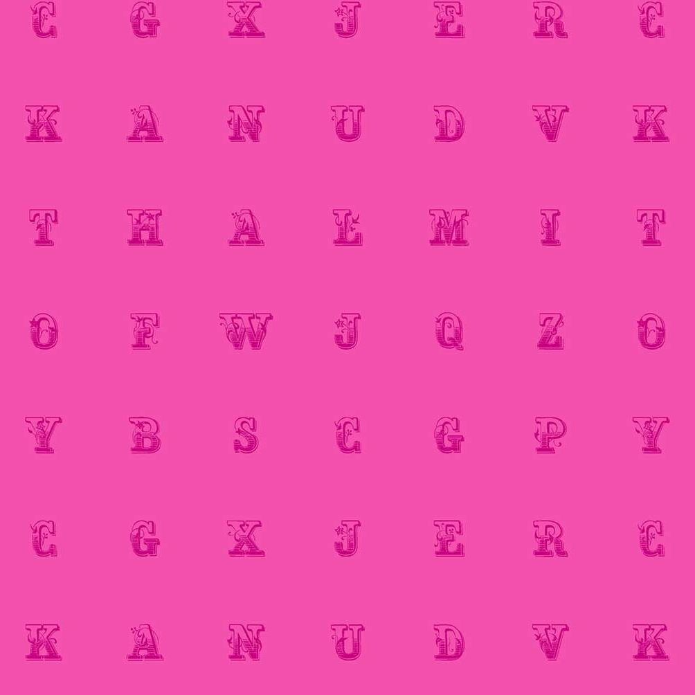 Soliloquy Typeset Rose Letters Alison Glass 1223-E Cotton Fabric