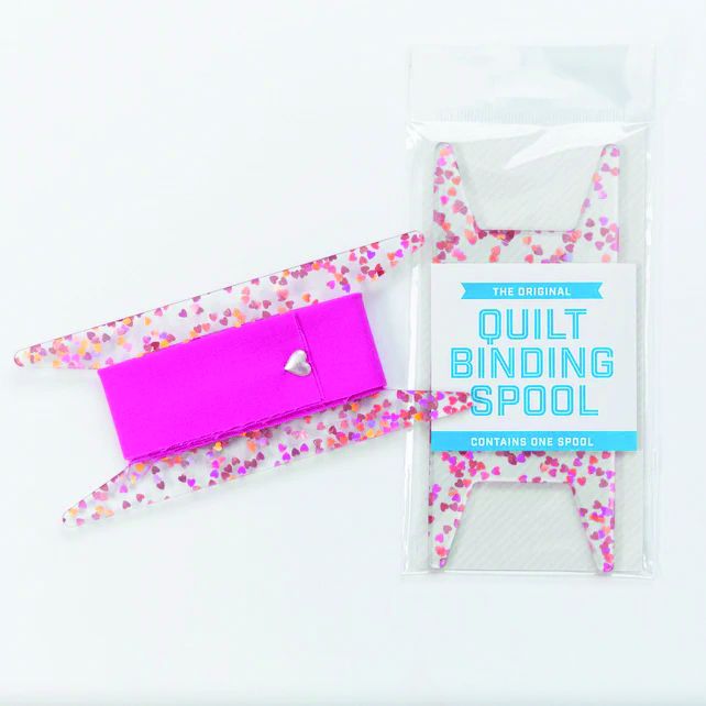 The Original Quilt Binding Spool by Stitch Supply Co - Glitter Hearts SSC-308