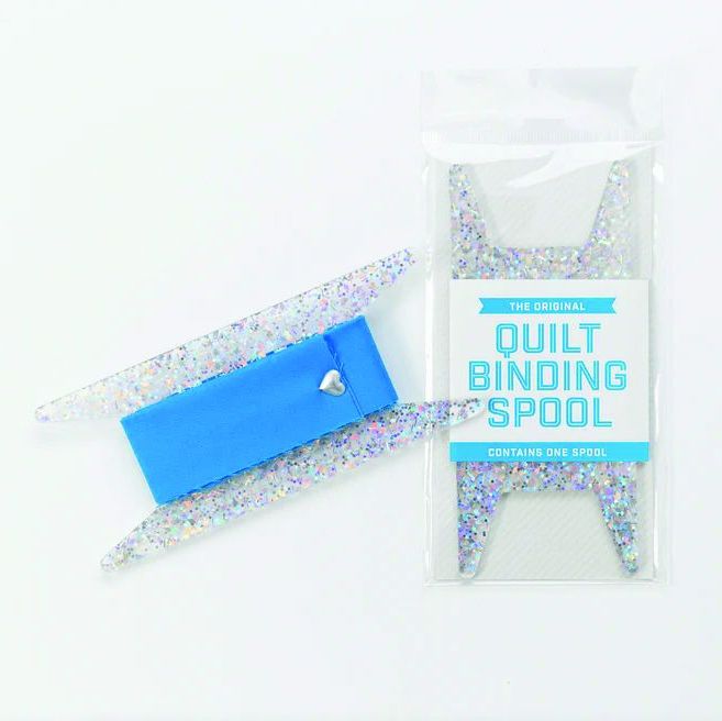 The Original Quilt Binding Spool by Stitch Supply Co - Winter Shimmer Silver Glitter SSC-309