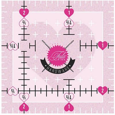 Tula Pink Hardware 2.5" x 2.5" Non Slip Ruler - Heart