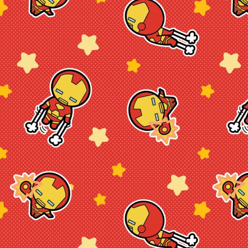 FLAWED DESTASH 50cm Marvel Avengers Iron Man Superhero Kawaii Superheroes Character Cotton Fabric
