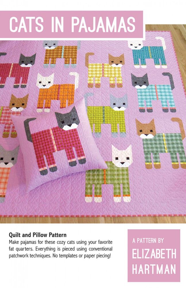 Elizabeth Hartman Cats in Pyjamas Quilt Pattern