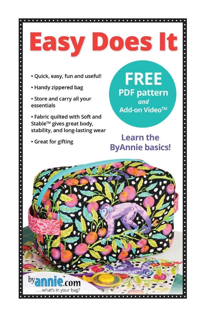 RESERVATION - ByAnnie Beginners Easy Does It Bag Sewing Class 23/4/25 10am - 4pm