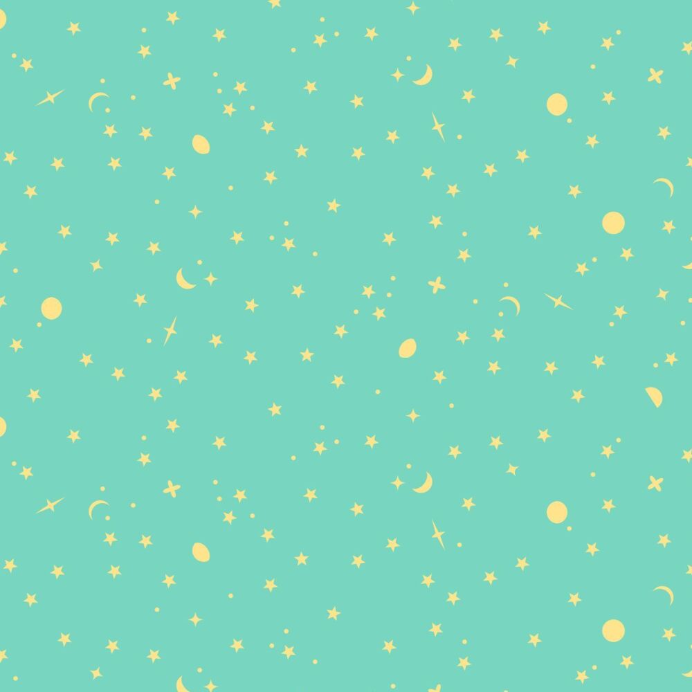 Tula Pink True Colors 2025 Space Sprinkles Seaglass Cotton Fabric